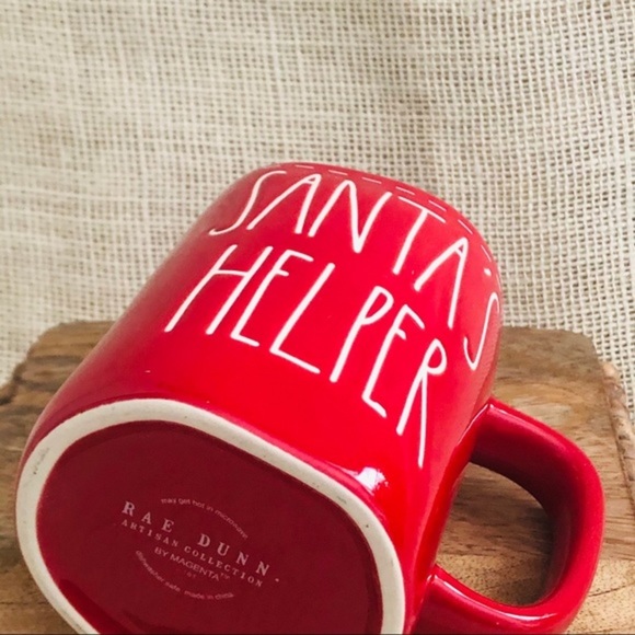 Rae Dunn Christmas SANTA’S HELPER 16oz Mug - Picture 3 of 5